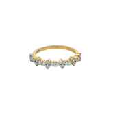 18k Yellow Gold and Diamond Fancy Ring in size 5.5 and total gold weight of 2.21g